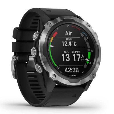 Potápačské hodinky Descent™ Mk2, Stainless Steel, Black Band