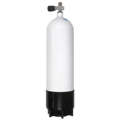 Potápačská fľaša 12l 300 Bar, 171mm + ventil 300 Bar + botka