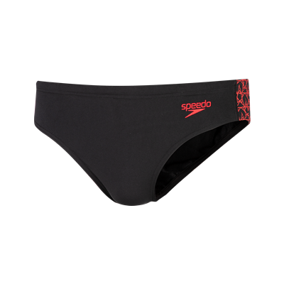 Pánske plavky Boomstar Splice 7cm - čierna/červená