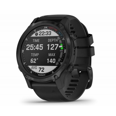 Potápačské hodinky Descent™ Mk2S, Carbon Gray DLC, Black Band