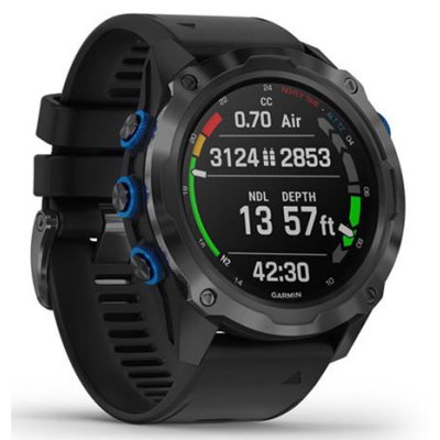 Potápačské hodinky Descent™ Mk2i - 52 mm Titanium Carbon Gray, Black Band