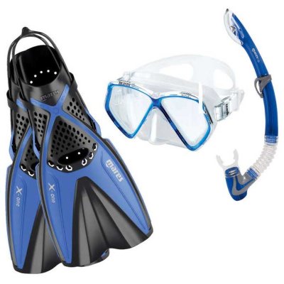 Juniorský a detský potápačský a šnorchlovací set X-ONE PIRATE - modrá veľ. XS (24/29)