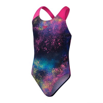 Dievčenské plavky - Digital Alover Splashback - čierna/ružová